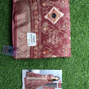 Maroon Banarasi Silk Saree for Wedding and Festive Wear